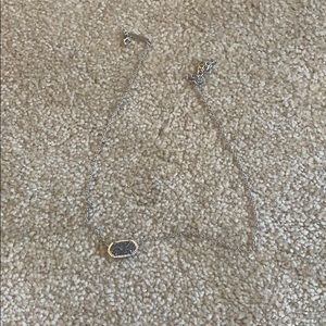 Kendra Scott necklace in platinum druzy